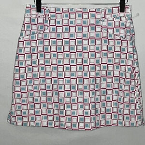 N Vo by Lanctot Geometric Patterned Golf/Athletic Skort - Size 2